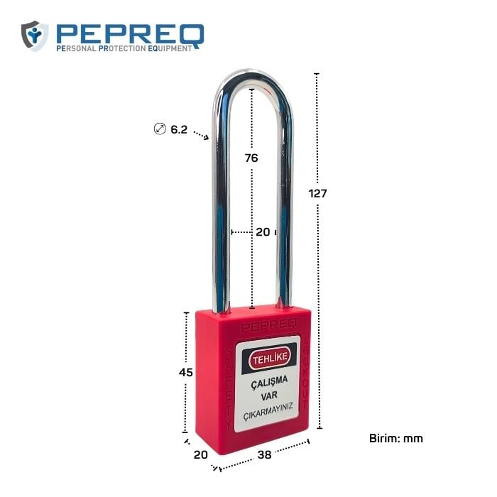 Uzun Kelepçeli EKED Kilidi | PEPREQ PEP21