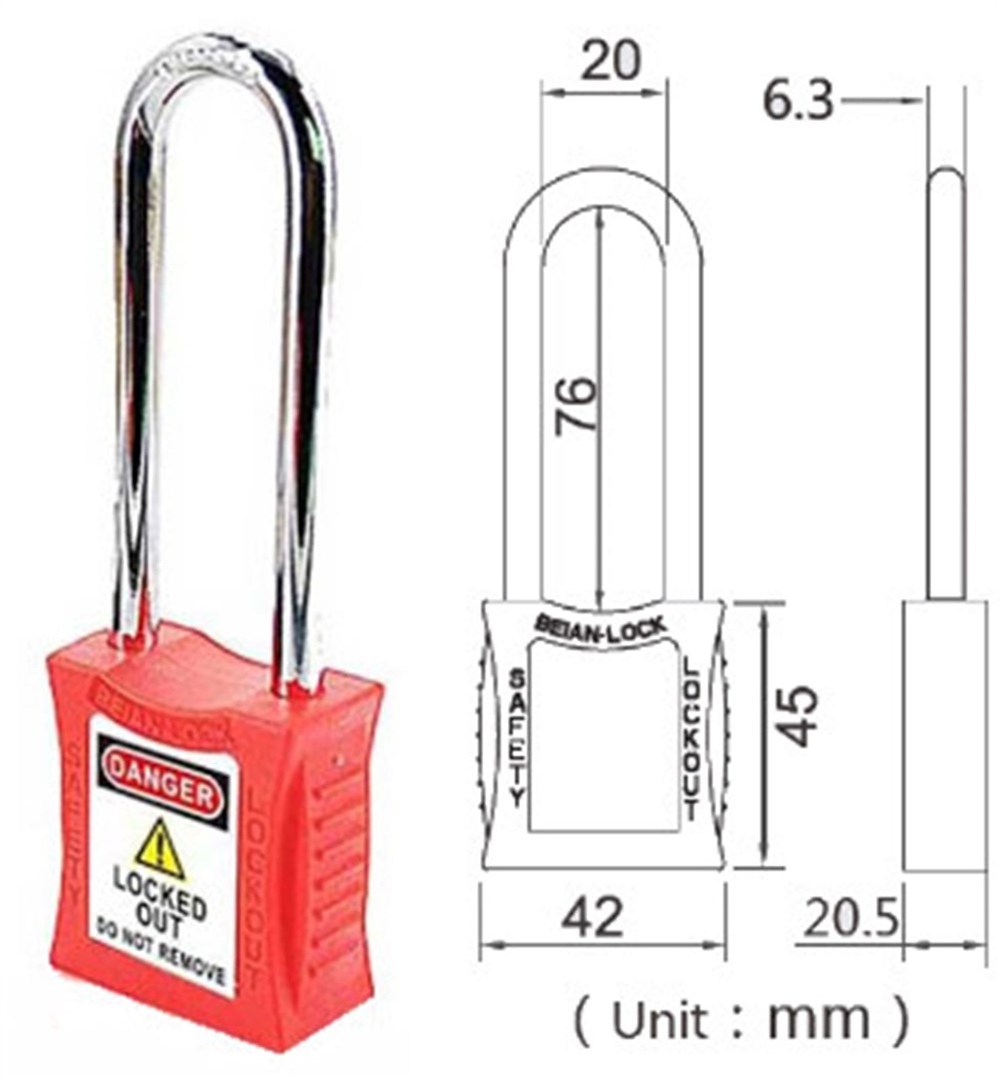 Uzun Kelepçeli Plastik Güvenlik Kilidi EKED | 201L