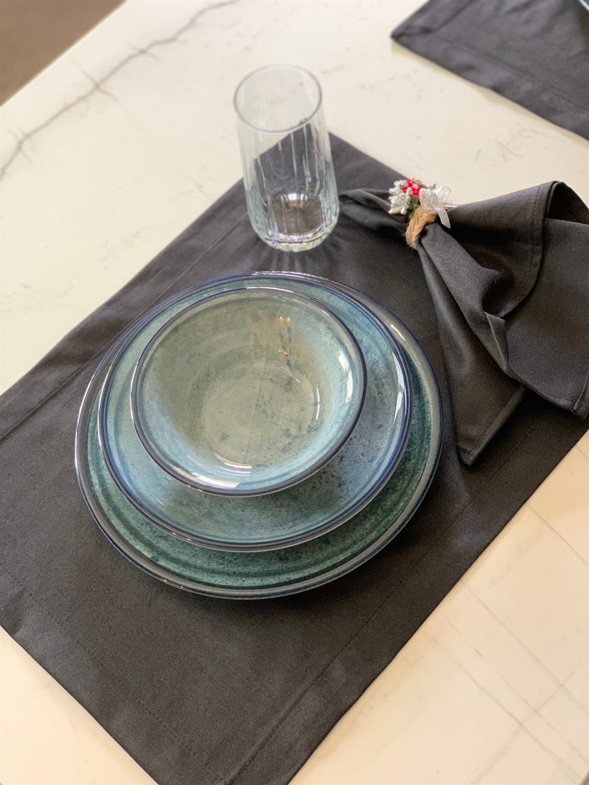 Ayza Düz Siyah A.Servis