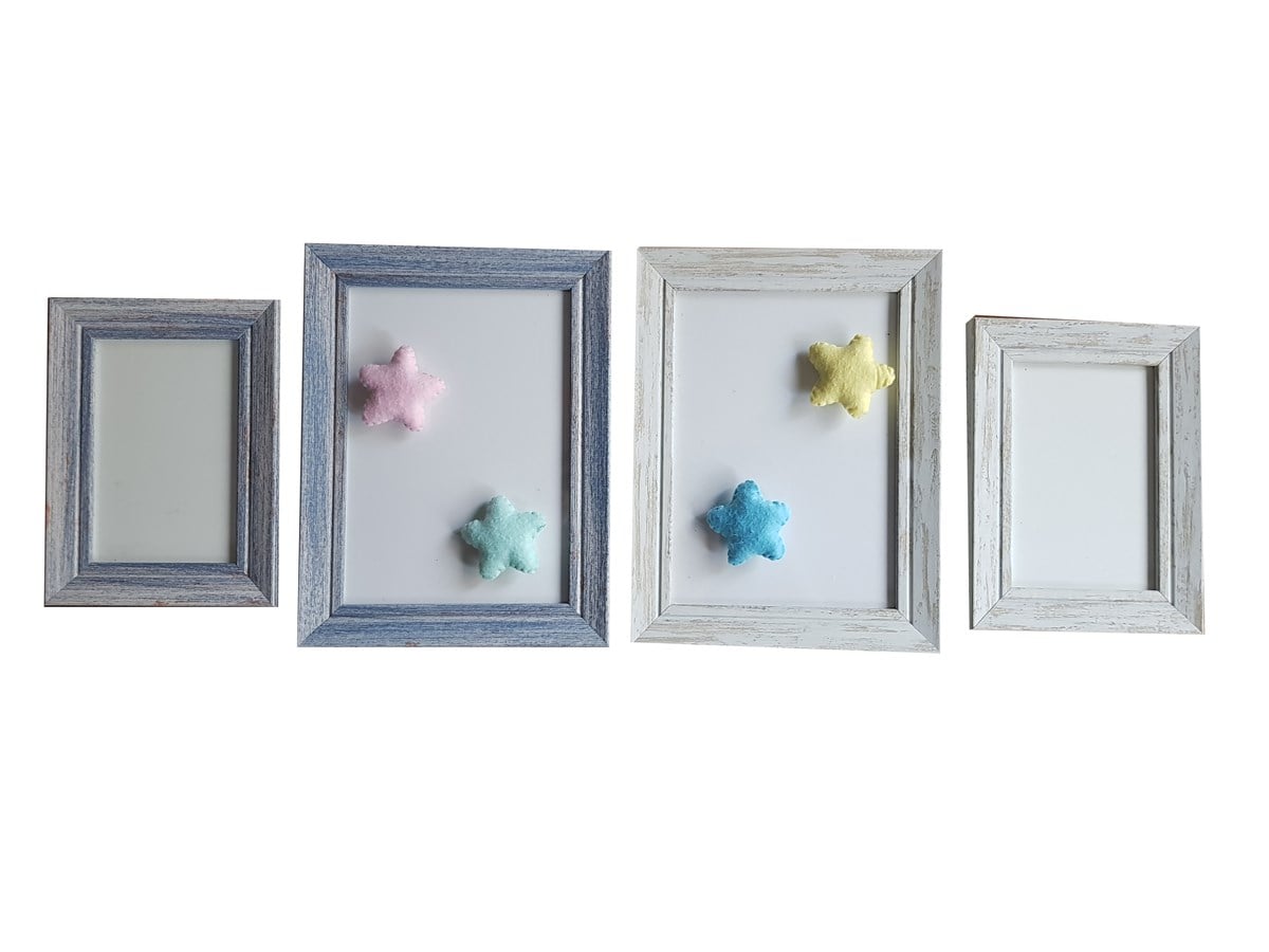 Kırçıllı Mavi Çerçeve 15x21cm
