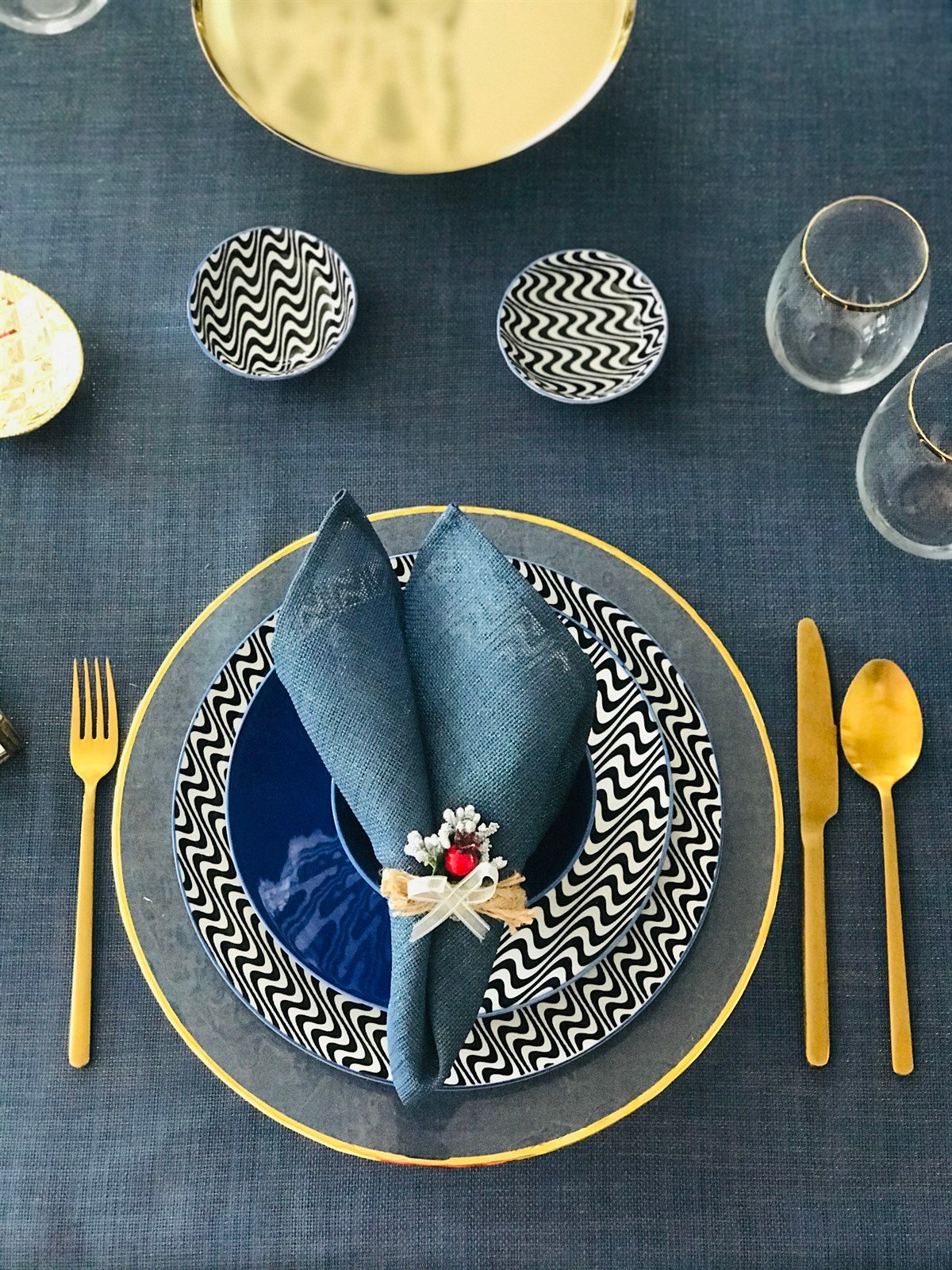 Mia Simli İndigo Peçete