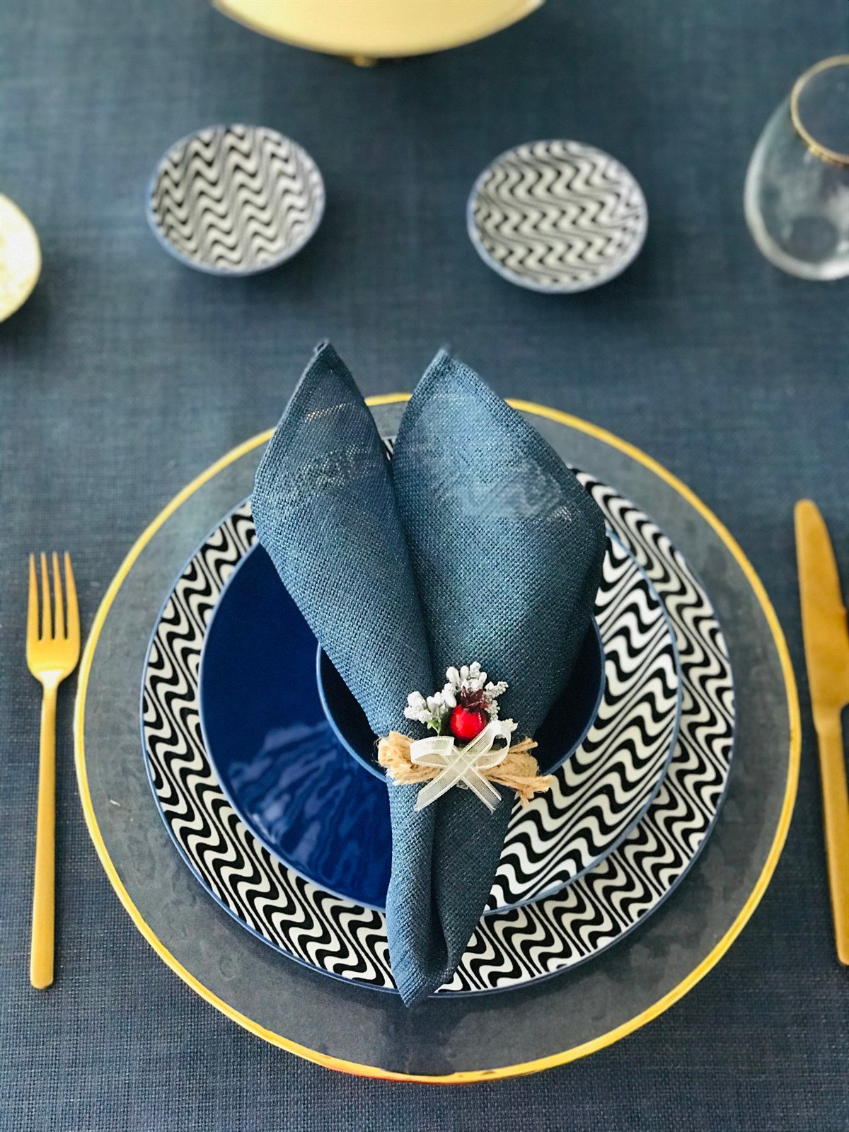 Mia Simli İndigo Peçete