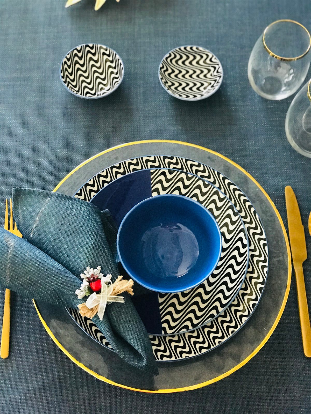 Mia Simli İndigo Peçete