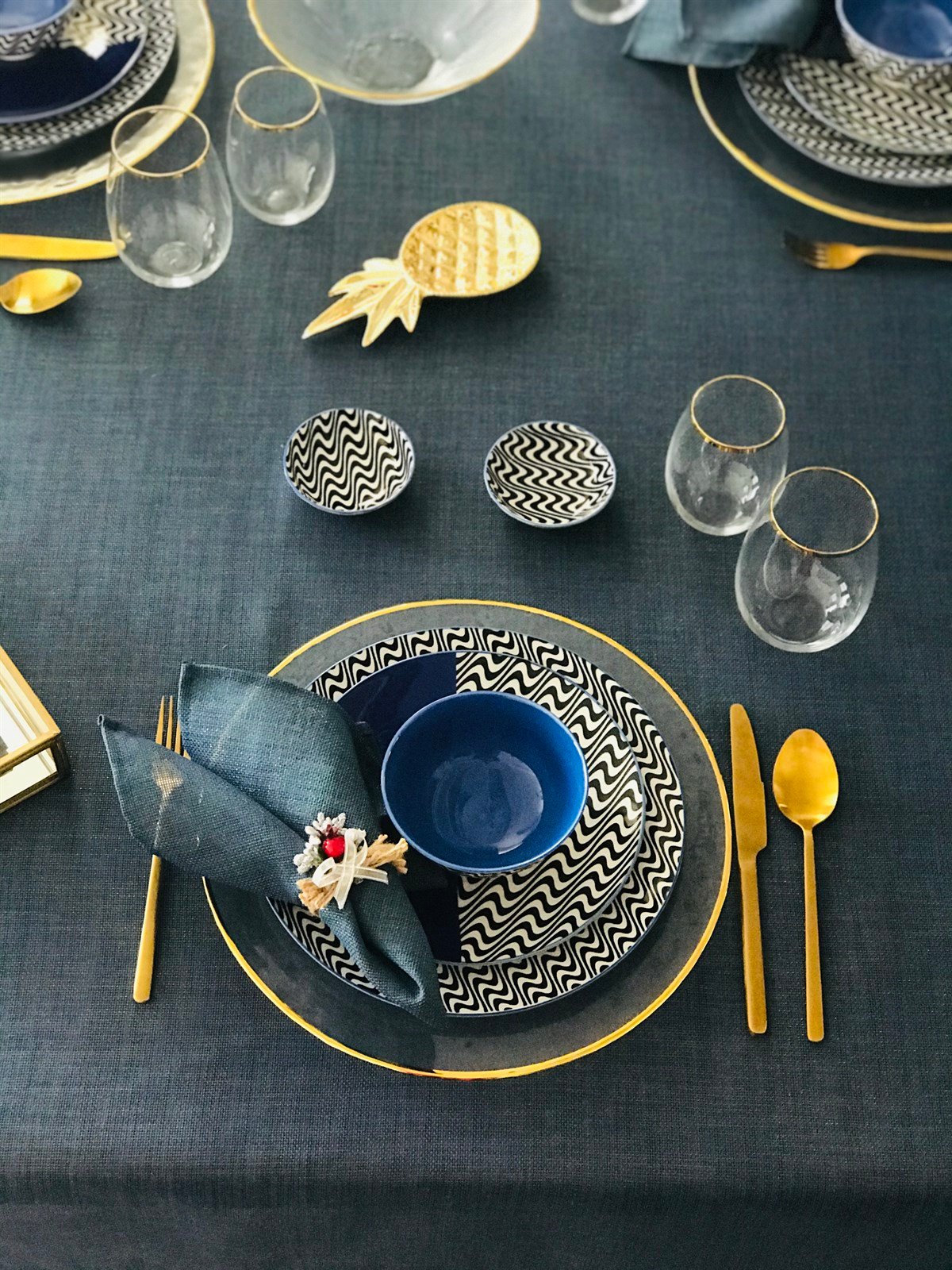 Mia Simli İndigo Peçete