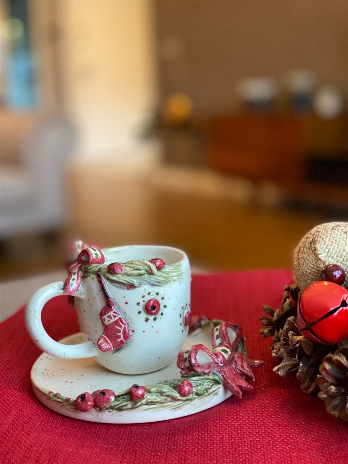Yılbaşı Seramik Kahve Fincanı