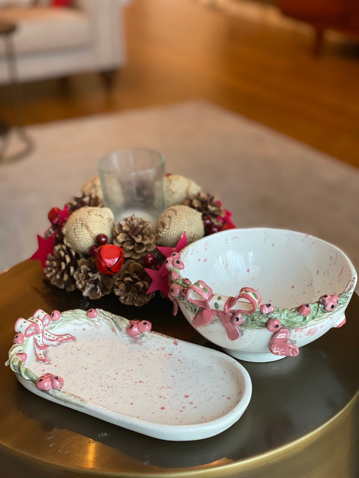 Yılbaşı Seramik Kase