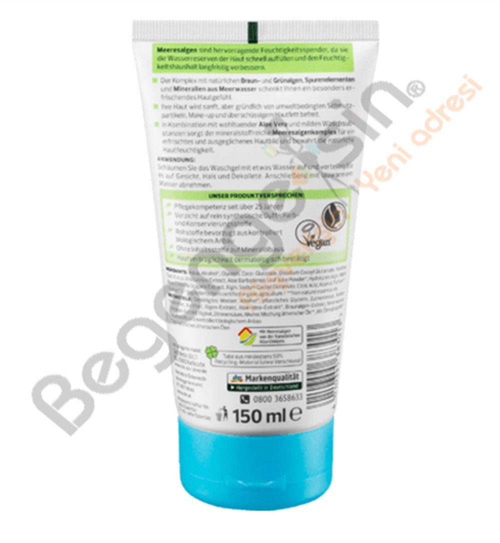 alverde aqua hidro yıkama jeli yosun alverde Aqua Hydro Waschgel  150 ml