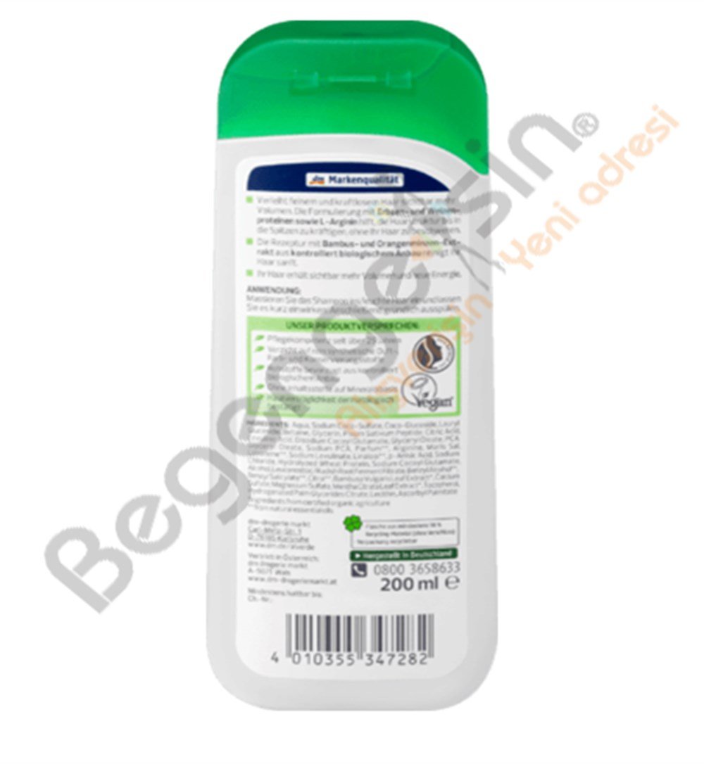 alverde Shampoo Volumen alverde şampuan hacmi 200ml