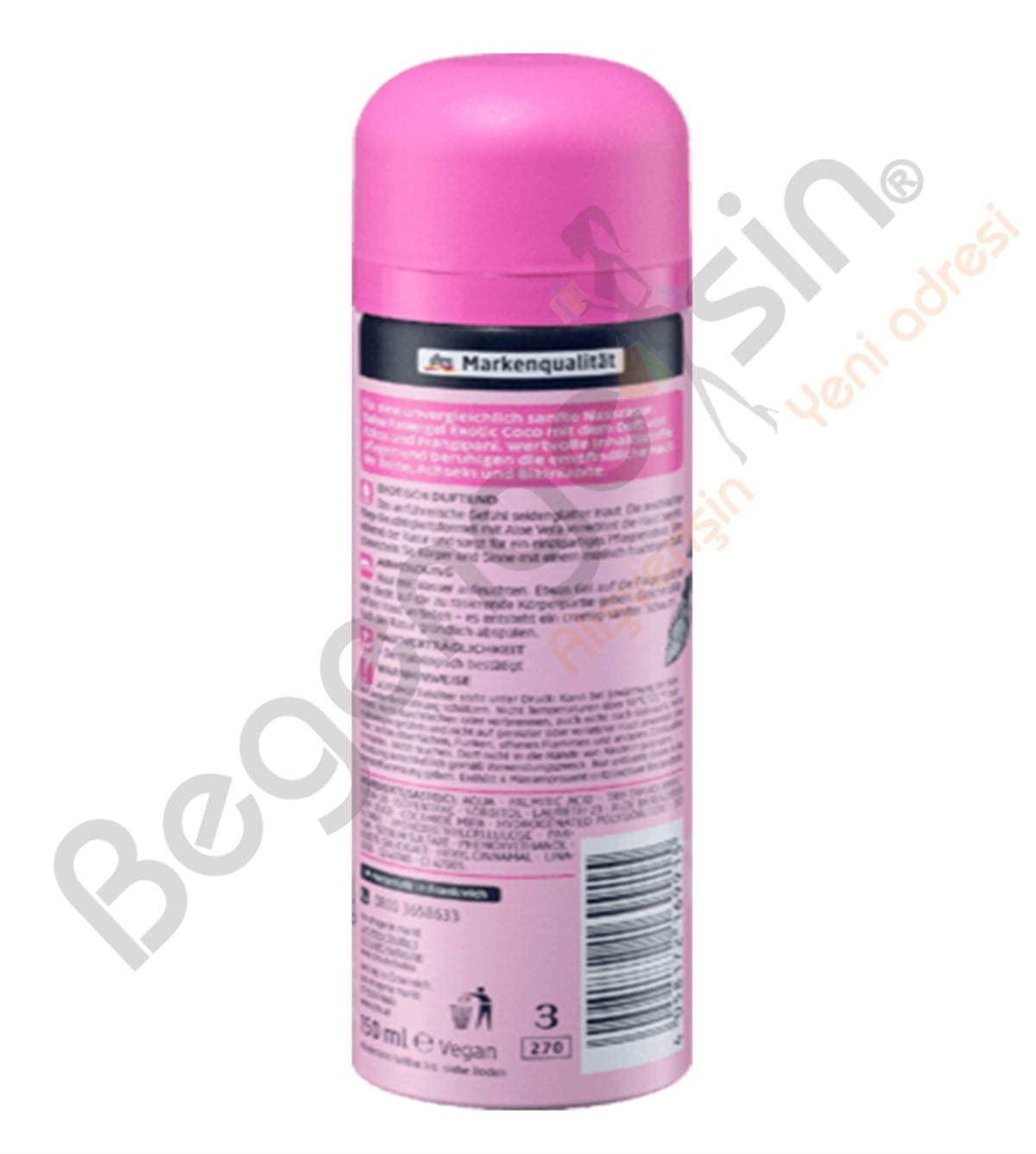 Balea Rasiergel Exotic Coco Tıraş Jeli Egzotik Hindistan cevizi 150 ml