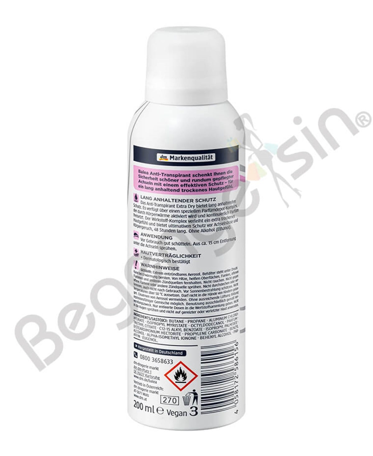 Balea Deospray Extra Dry, 48 Saat Ekstra Kuru 200 ml