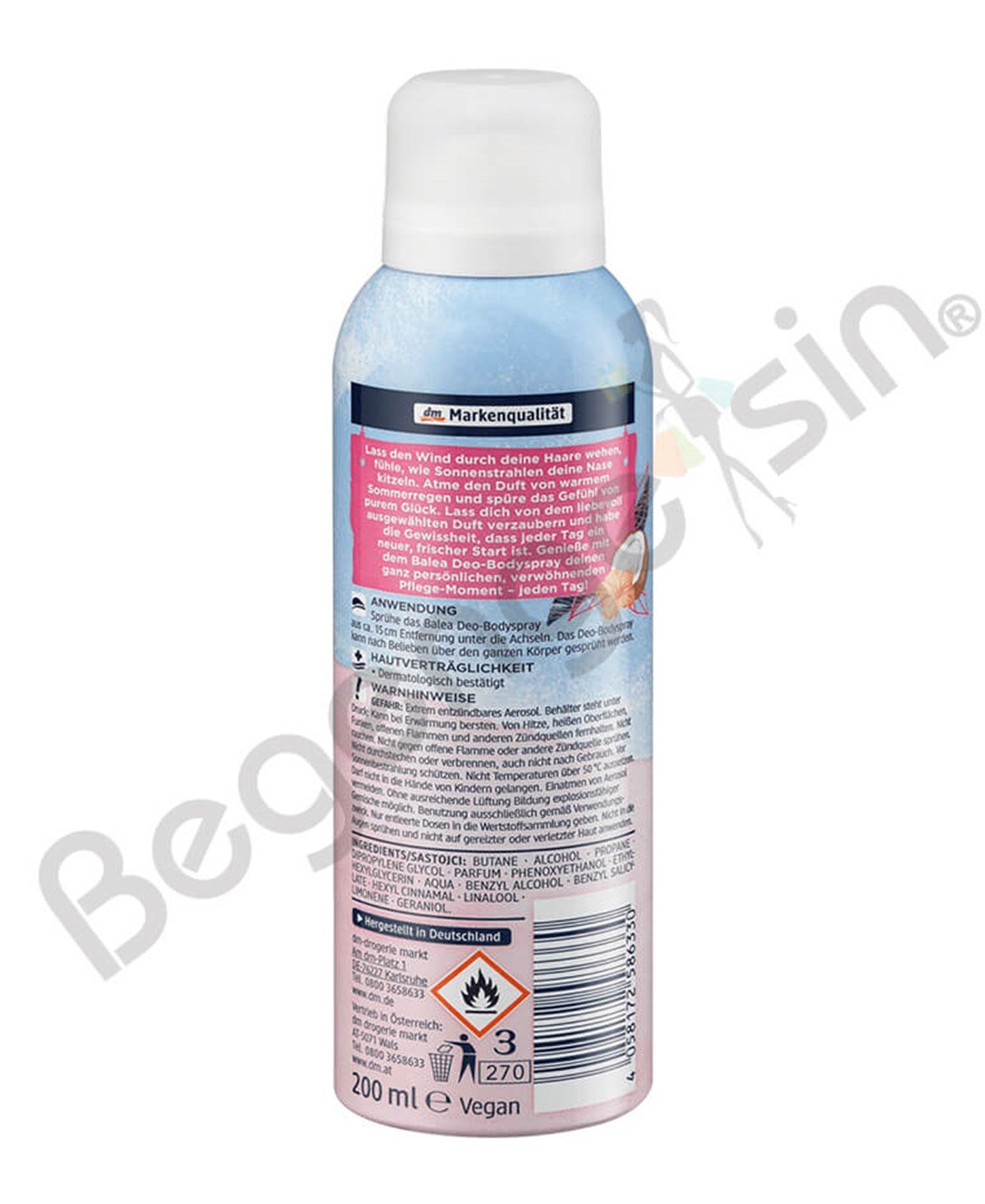 Balea Deospray find me under beni palmiye ağaçlarının altında bul, 200 ml