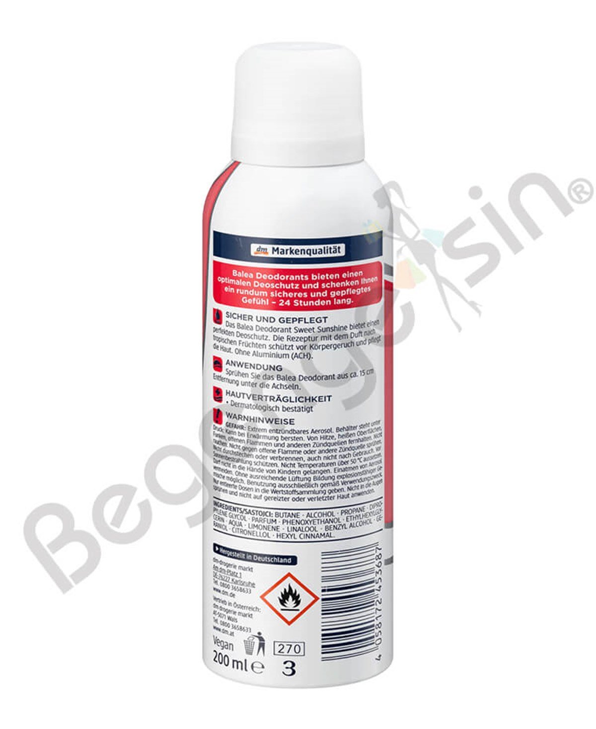 Balea Deospray Sweet Sunshine, Tropikal Meyve Kokulu 200 ml