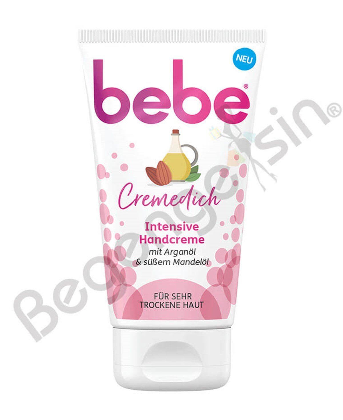 Bebe Handcreme intensive, Argan ve tatlı badem yağı içeren yoğun el kremi 75 ml