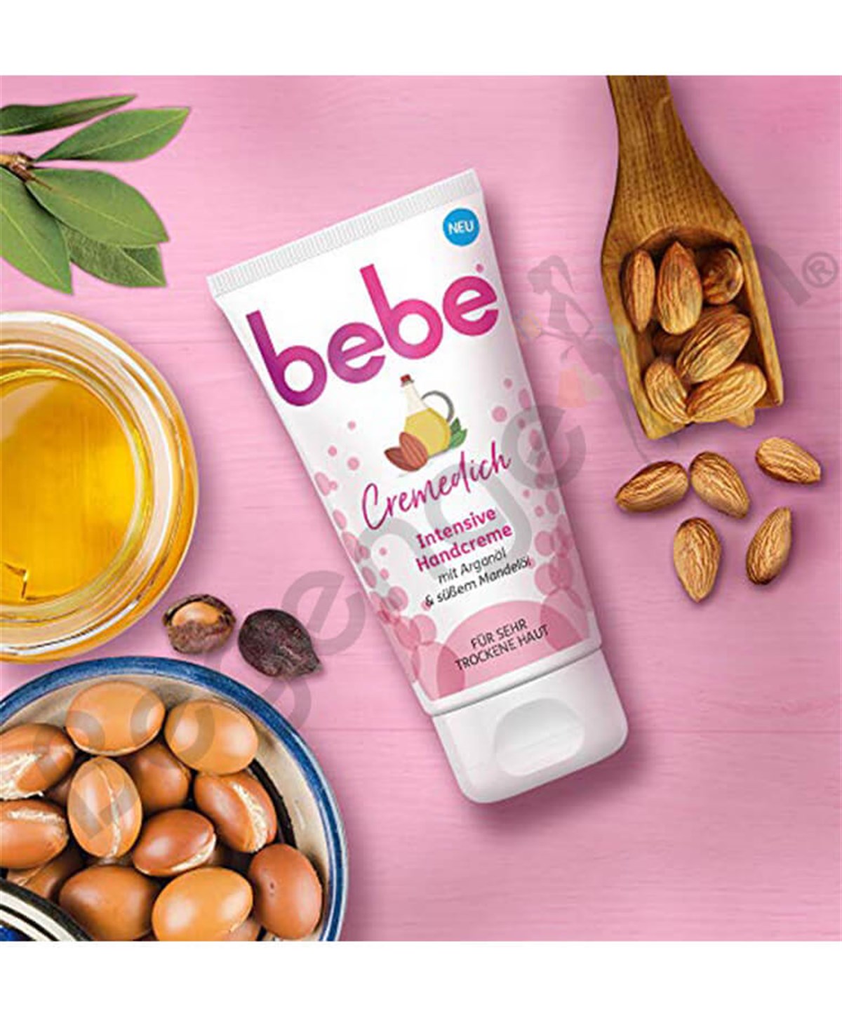 Bebe Handcreme intensive, Argan ve tatlı badem yağı içeren yoğun el kremi 75 ml