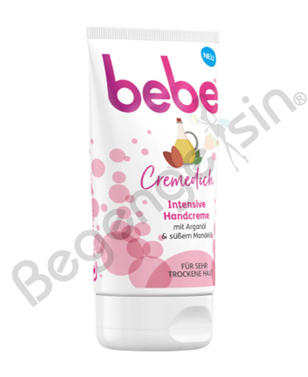 Bebe Handcreme intensive, Argan ve tatlı badem yağı içeren yoğun el kremi 75 ml