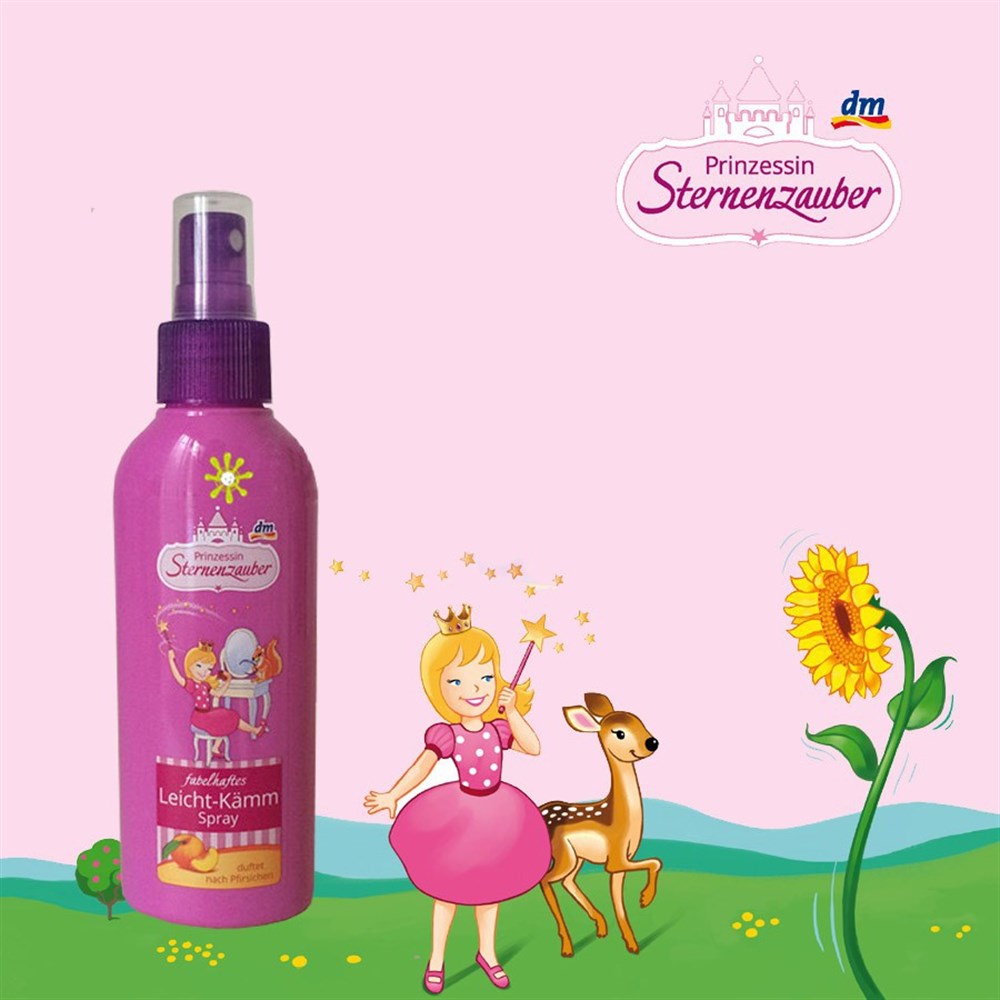 Kızlar İçin Saç Sprey  Prinzessin Sternenzauber fabelhaftes Leicht-Kämm Spray muhteşem 100 ml