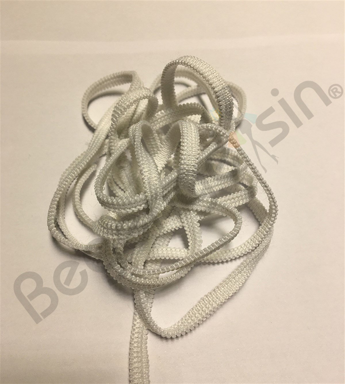 Maske Lastiği Dokuma Yumuşak 3 ip Maske Lastiği  Düz 6mm (30m)