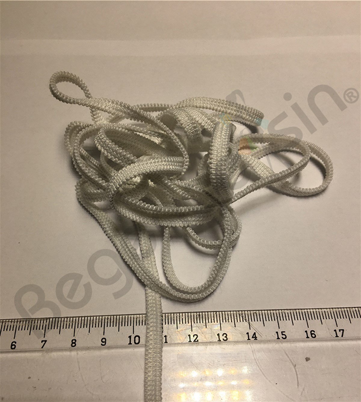 Maske Lastiği Dokuma Yumuşak  3 ip Maske Lastiği  Düz 6mm (50m)