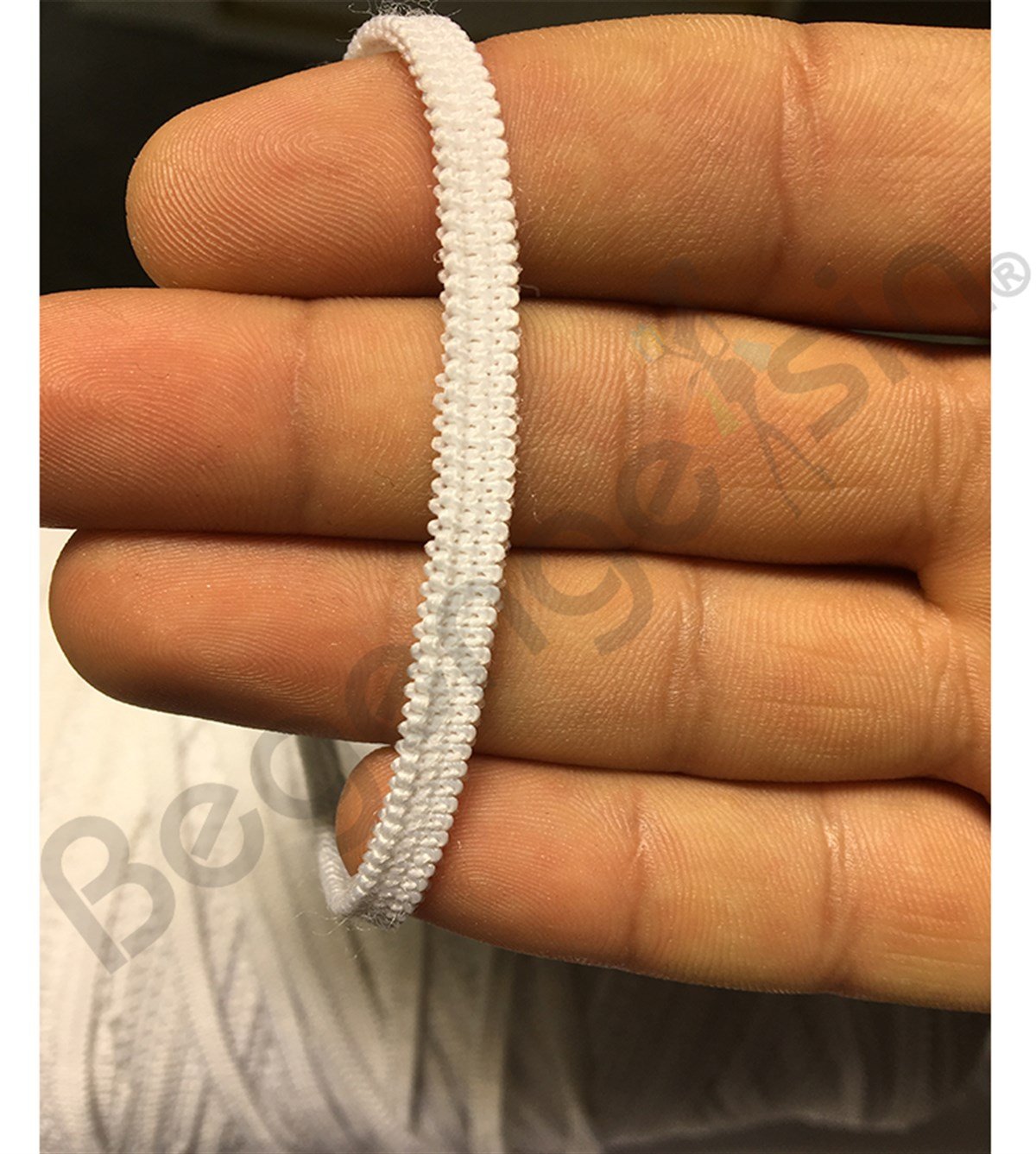 Maske Lastiği Dokuma Yumuşak 3 ip Maske Lastiği  Düz 6mm (30m)