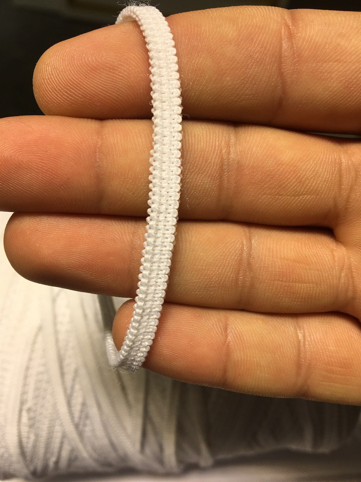 Maske Lastiği Dokuma Yumuşak  3 ip Maske Lastiği  Düz 6mm (50m)