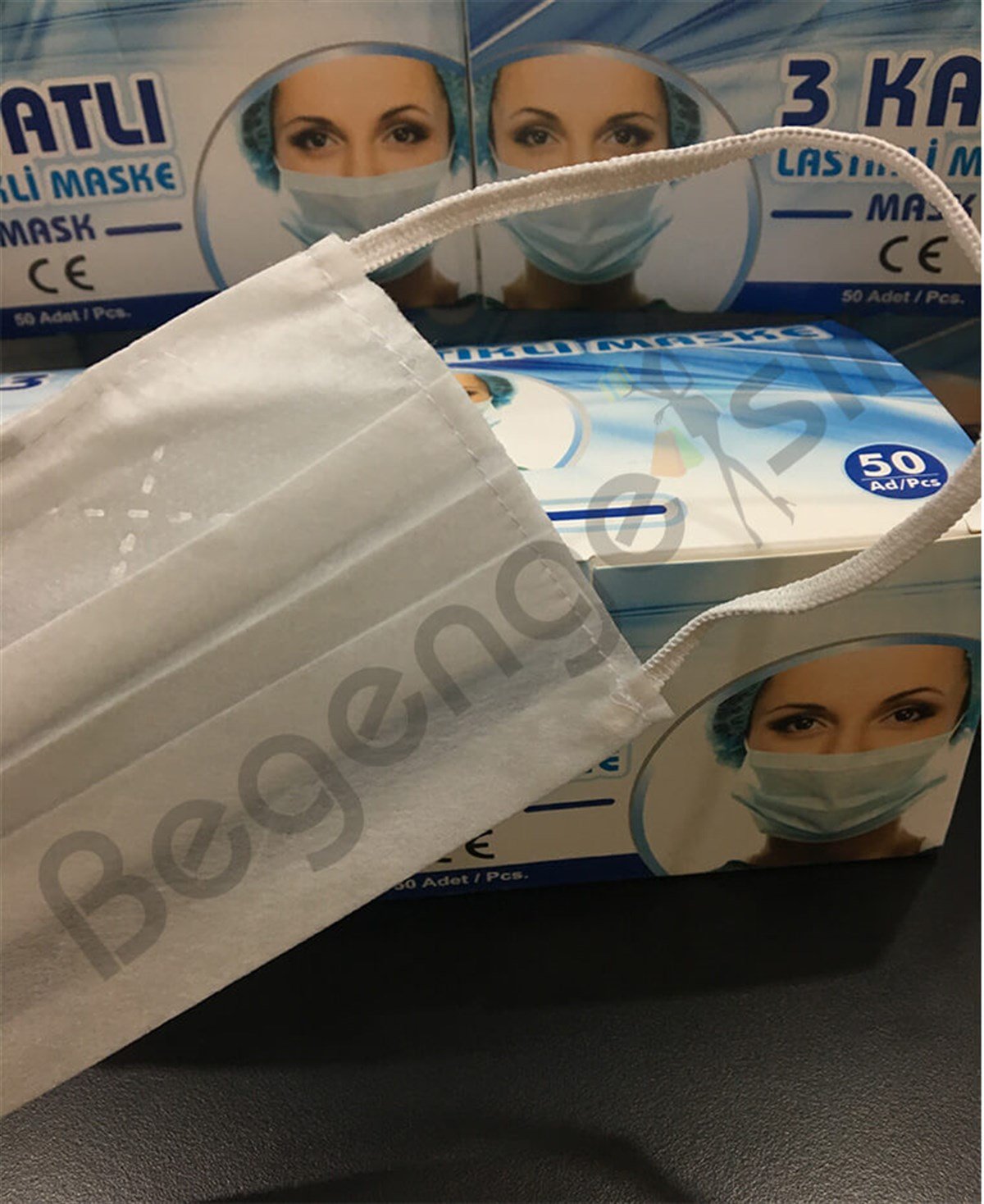 Maske 3 Katlı Telli Kişisel Koruyucu Maske Tekli