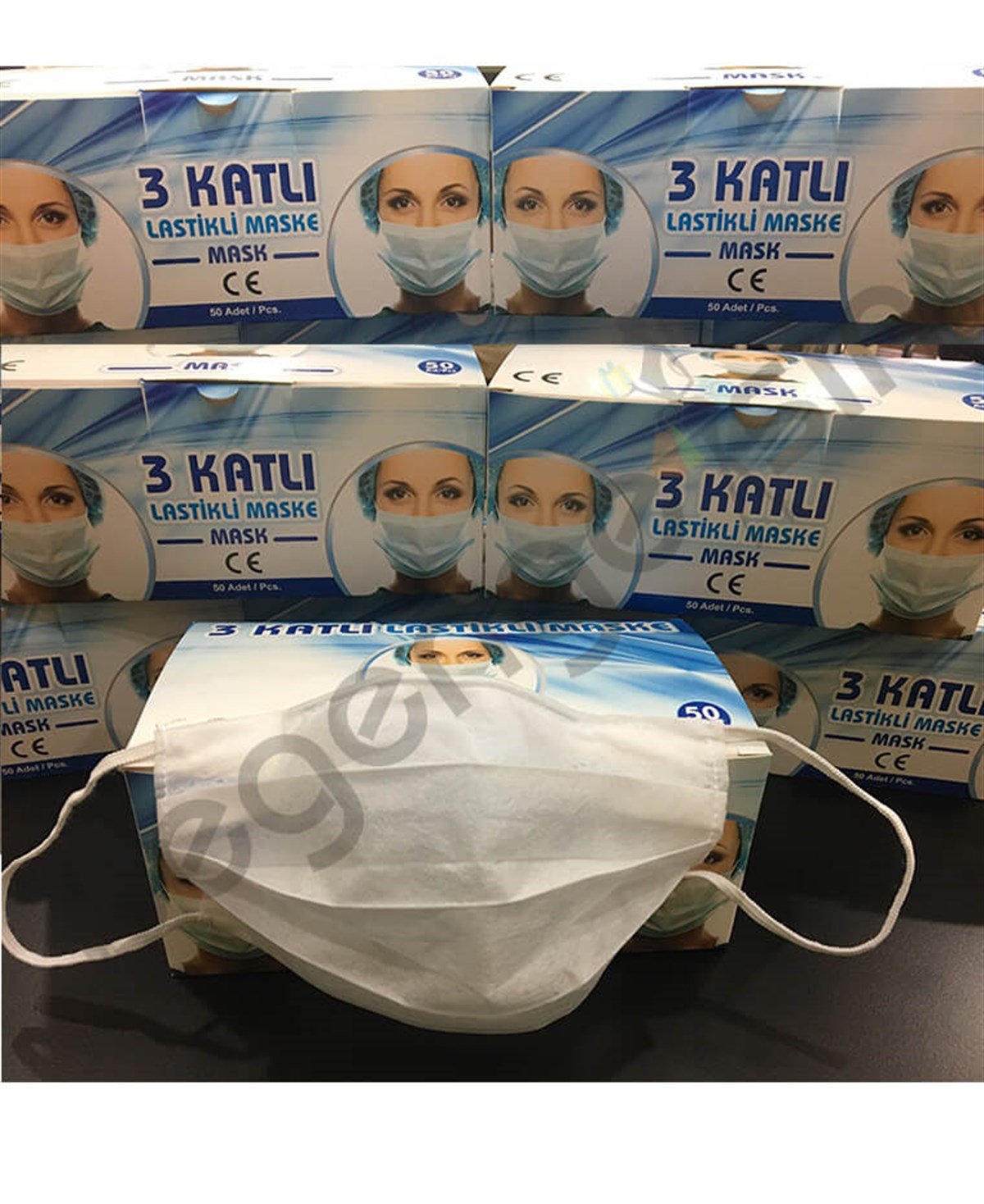 Maske 3 Katlı Telli Kişisel Koruyucu Maske Tekli