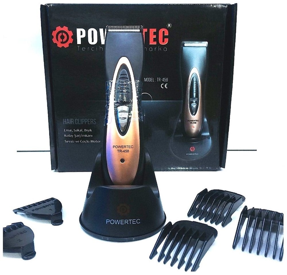 Powertec TR-458 Tiraş Makinasi Ense Sakal Bıyık düzeltme Şekil Verme Model 2018 