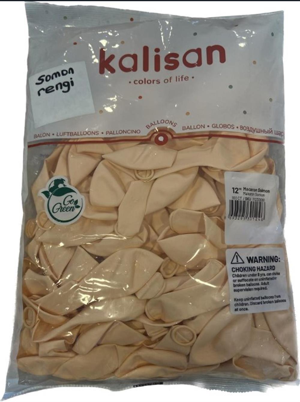 12 İnç Makaron Balon Somon