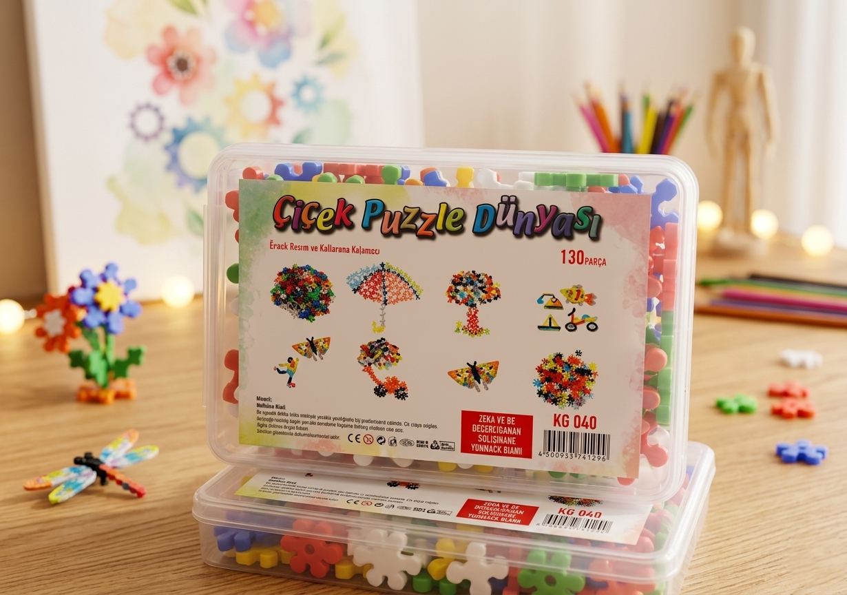 130'lü Mozaik Çiçek Puzzle