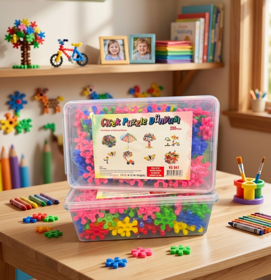 200'lü Mozaik Çiçek Puzzle