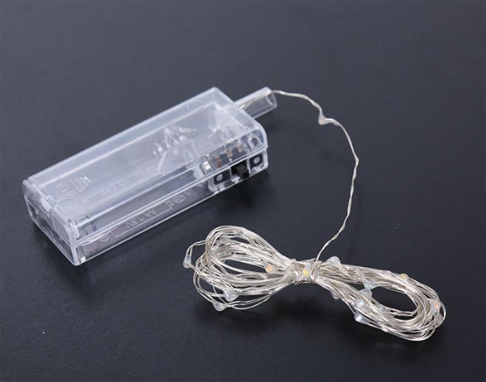 3 M PEMBE PERİ LED TEL LED 2 PİLLİ