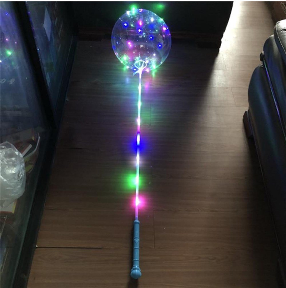 3 PİLLİ FONKSİYONLU SAPLI LED ŞEFFAF BALON ÇUBUKLU SET