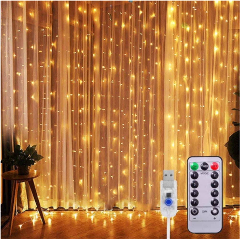 3X3 GÜNIŞIĞI PERDE LED 8 ANİMASYONLU USB GİRİŞLİ