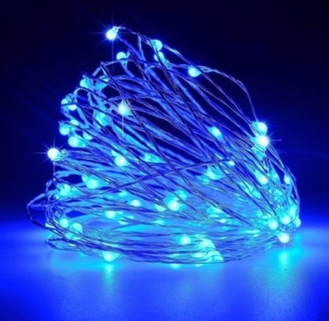 5 METRE MAVİ DEKORATİF  PERİ LED 