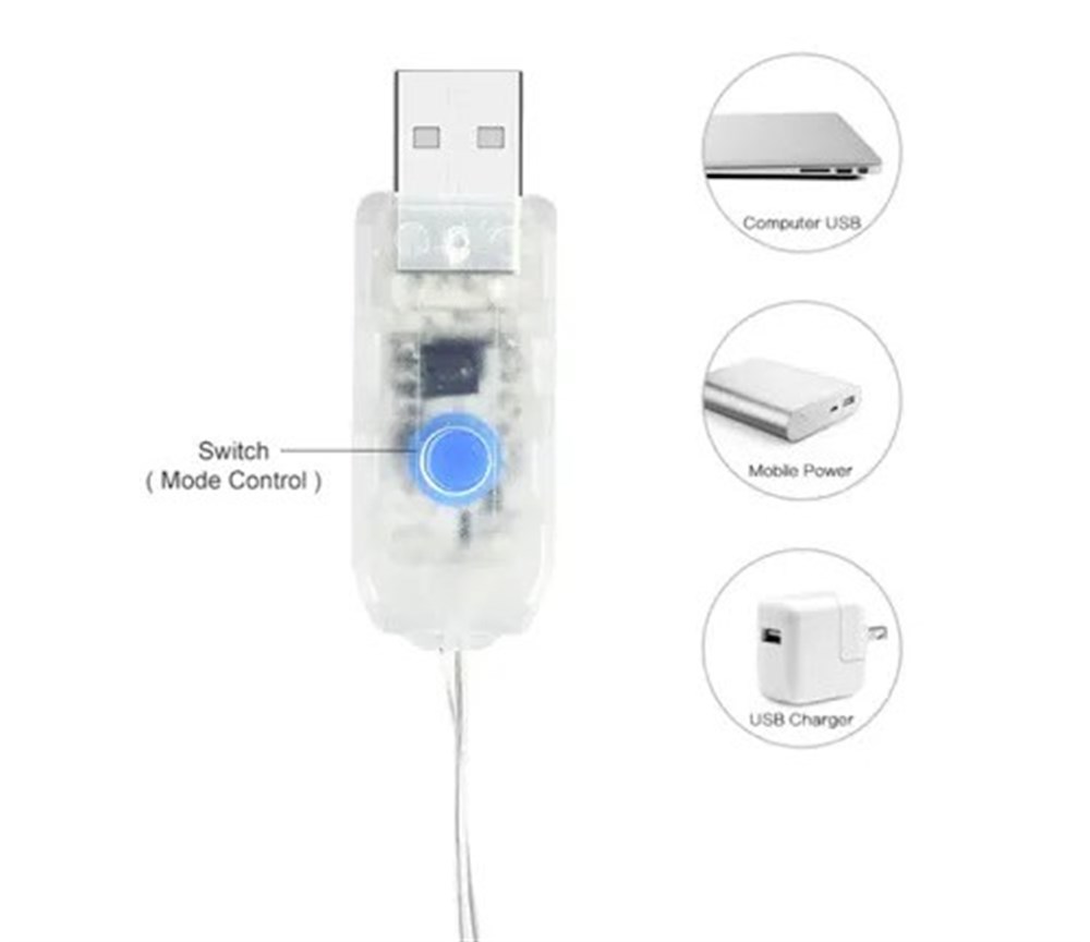 8 MODLU USB Lİ KUMANDALI 10 M PERİ LED RGB