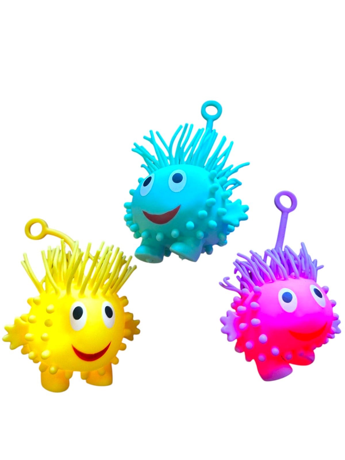 Emojili Işıklı İpli Kirpi Top