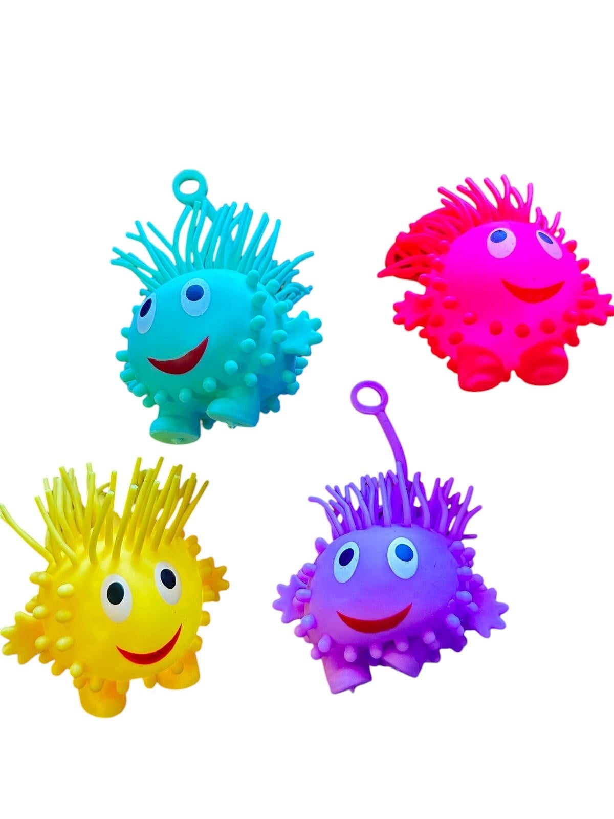 Emojili Işıklı İpli Kirpi Top