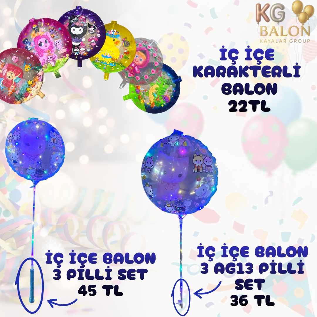İÇ İÇE BALON 3 PİLLİ SET 