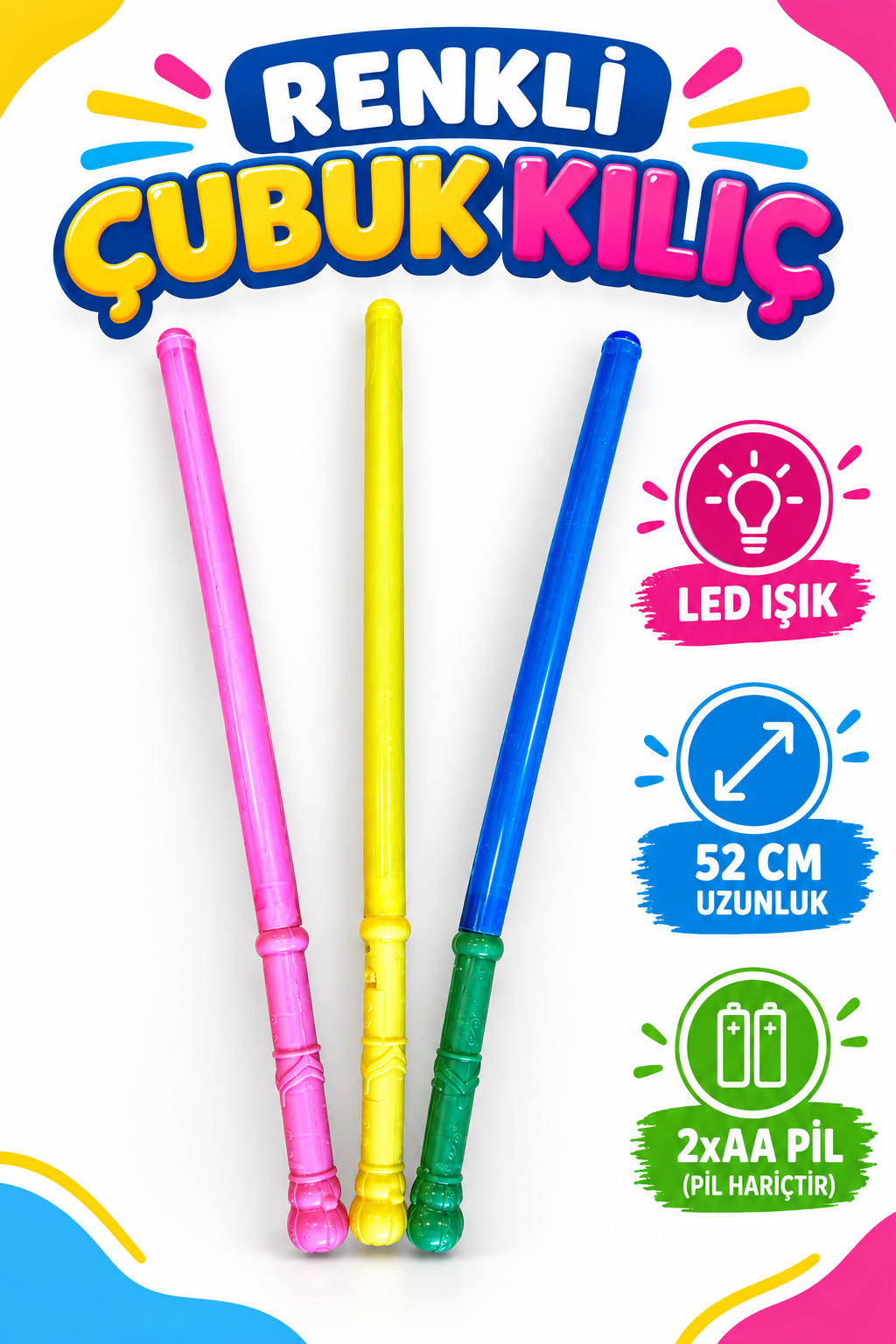 Led Işıklı Çubuk Kılınç 52Cm