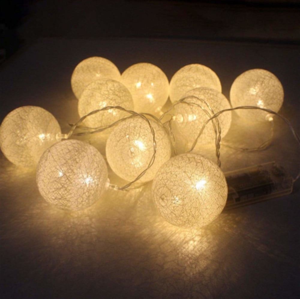 RENKLİ İP SARMALI DİZE ŞEKLİNDE TOP LED