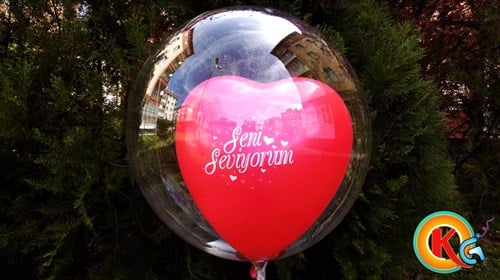 SENİ SEVİYORUM TRANSPARENT BALON