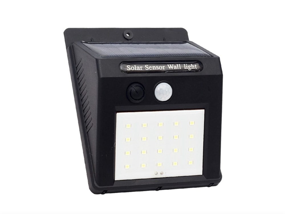 SOLAR SENSÖRLÜ DUVAR TİPİ 20 LEDLİ LED APLİK