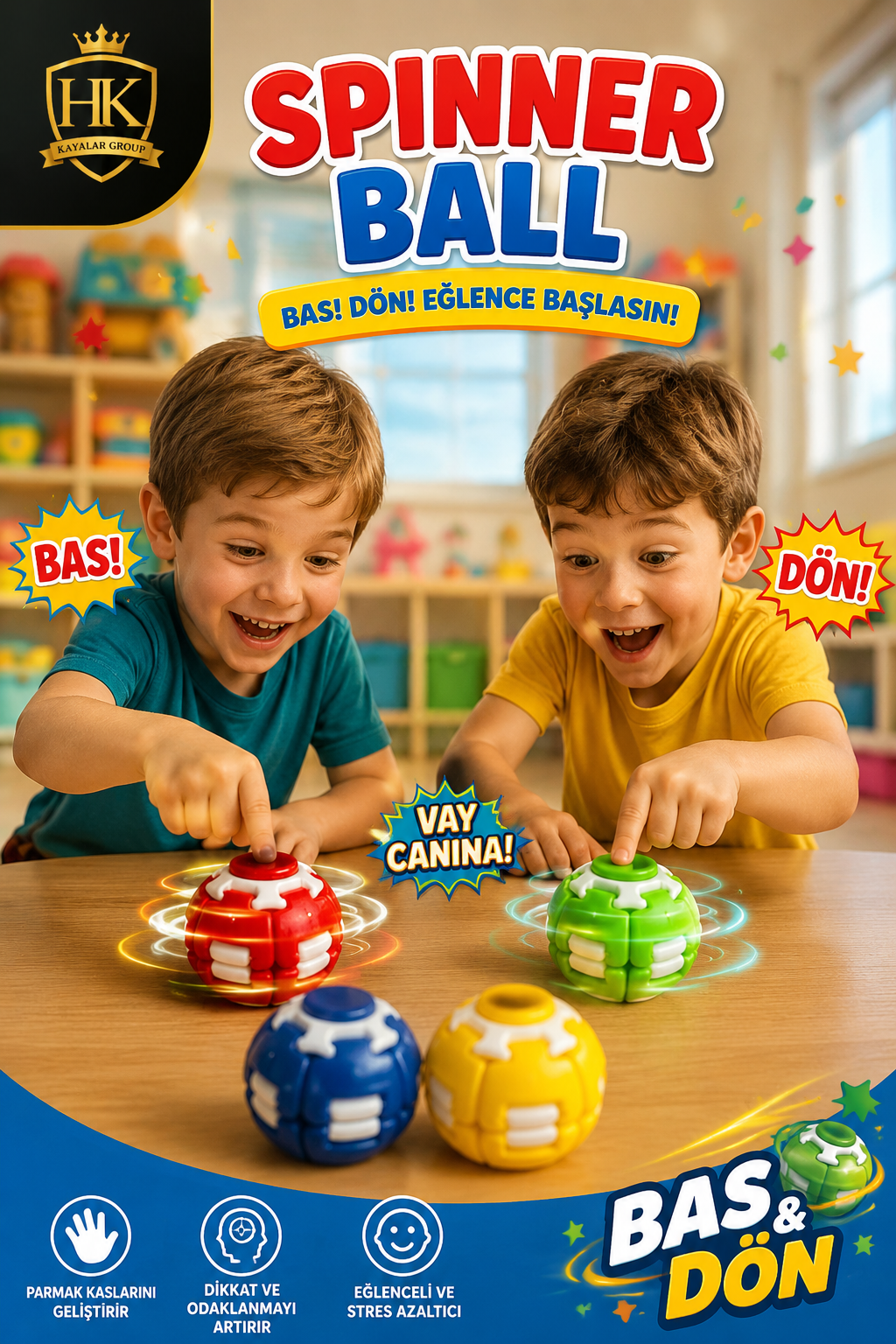 Stres Topu Spınner Ball Parmak Kası Geliştirici