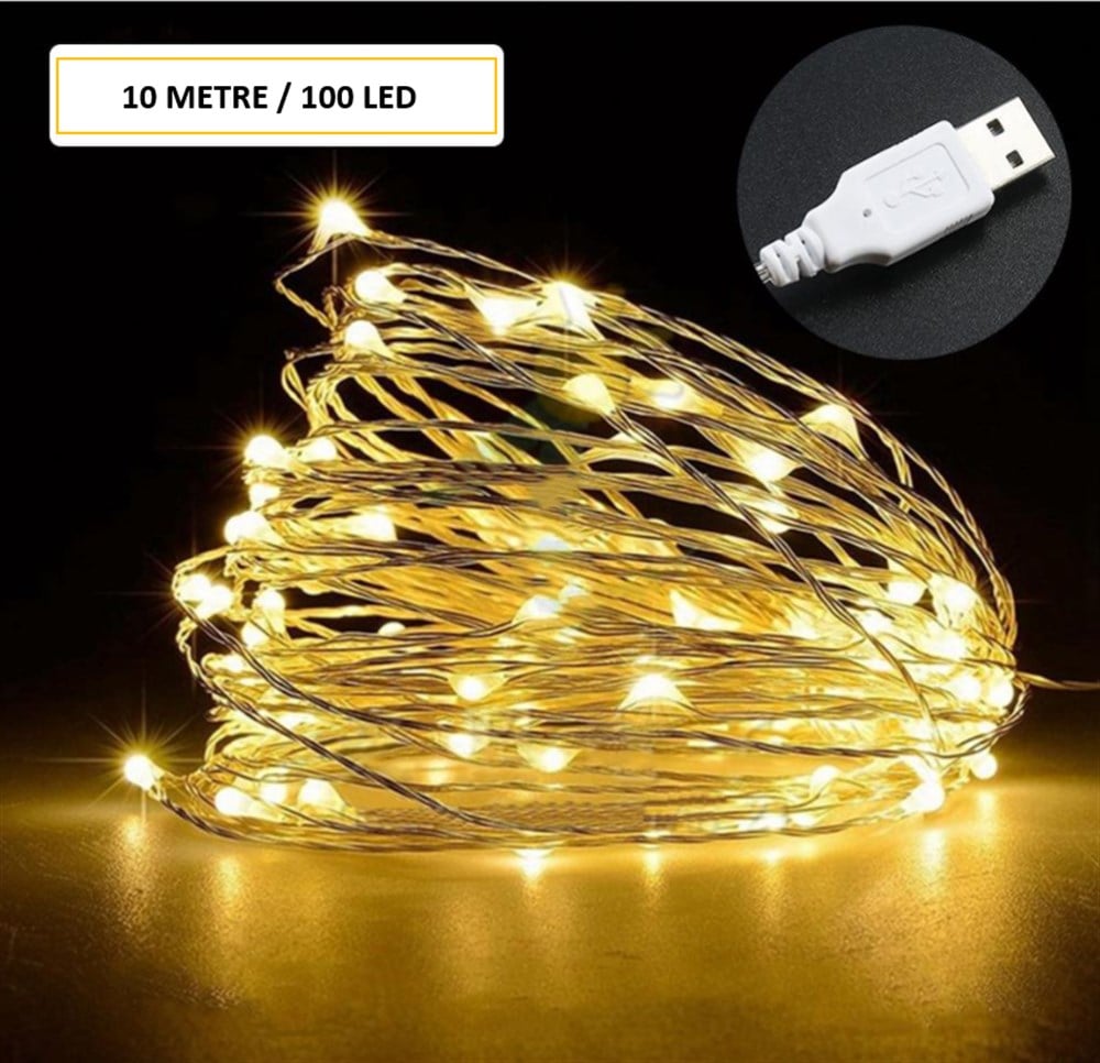 USB 10 METRE GÜN IŞIĞI PERİ LED