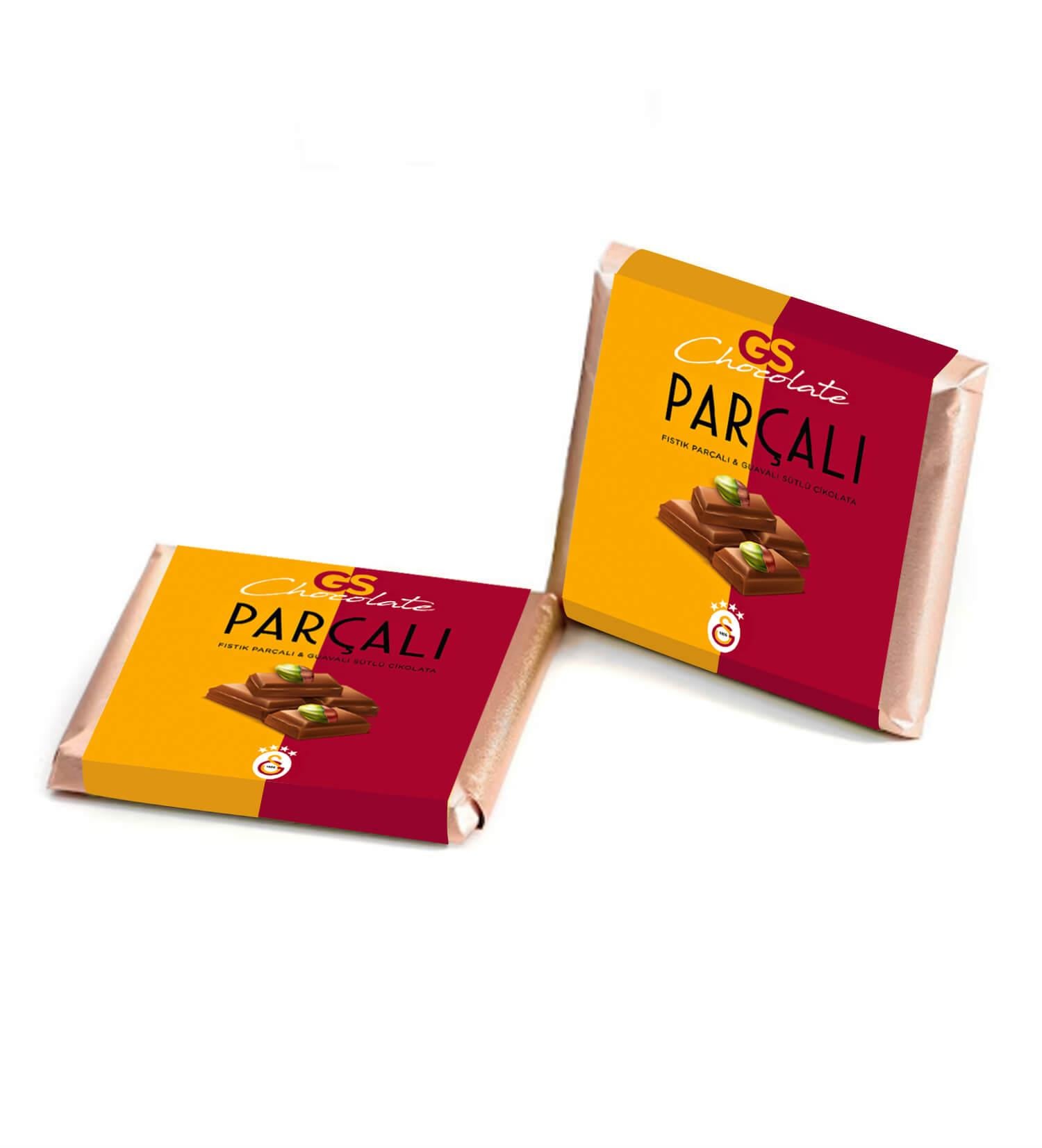 Galatasaray | Parçalı - Fıstıklı Kare Tablet Çikolata