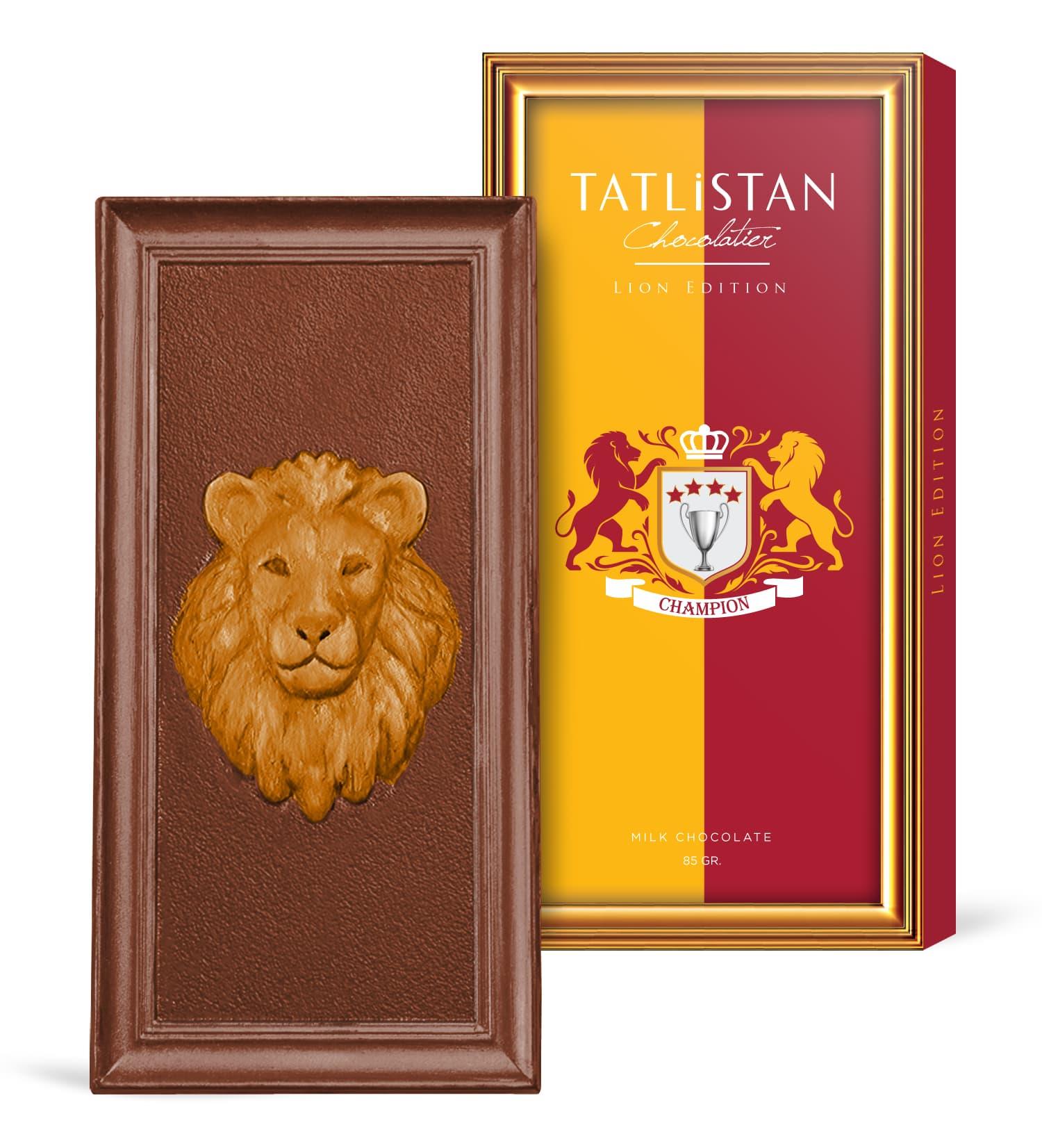 Aslan Figürlü Tablet Çikolata | Çerçeve Serisi - Champion