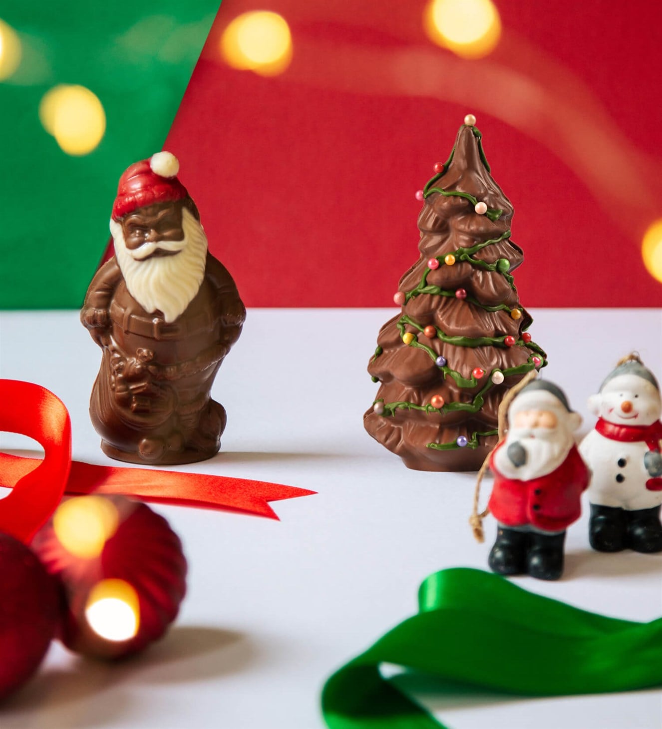3 Boyutlu Yeni Yıl Ağacı Şeklinde Yılbaşı Çikolatası