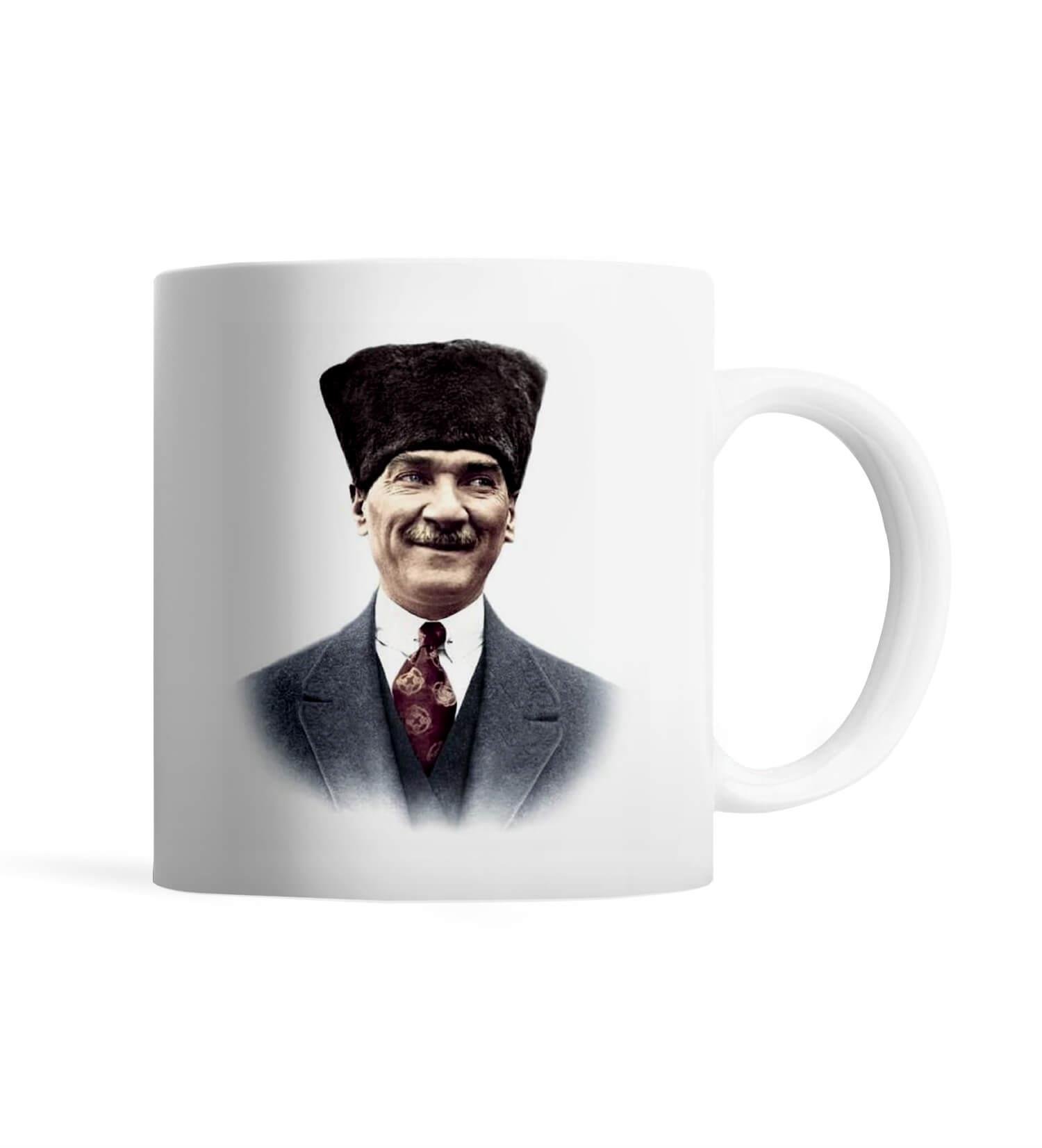 Atatürk Fotoğraflı ve İmzalı Kupa Bardak