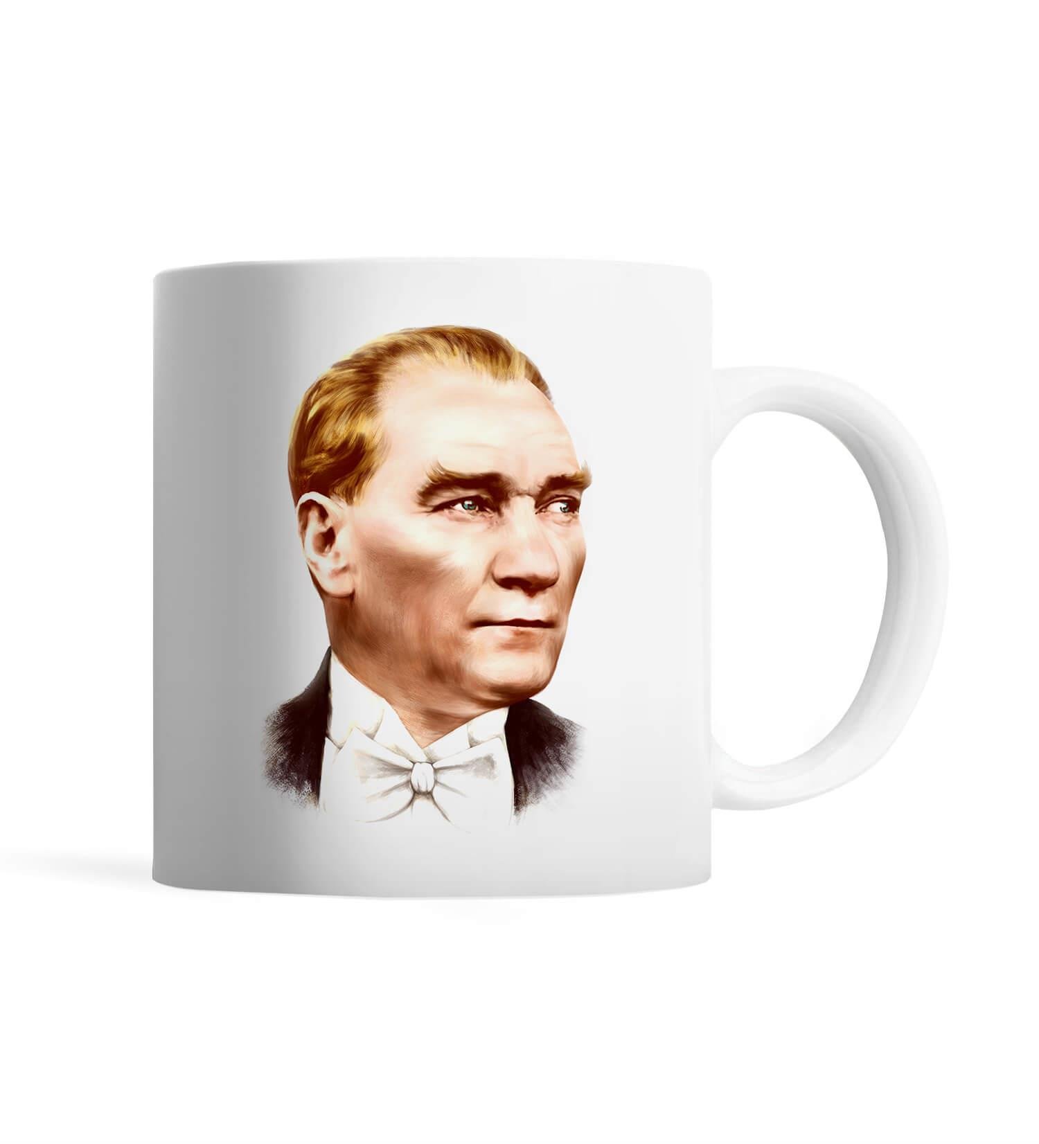 Atatürk Papyon Fotoğraflı ve İmzalı Kupa Bardak