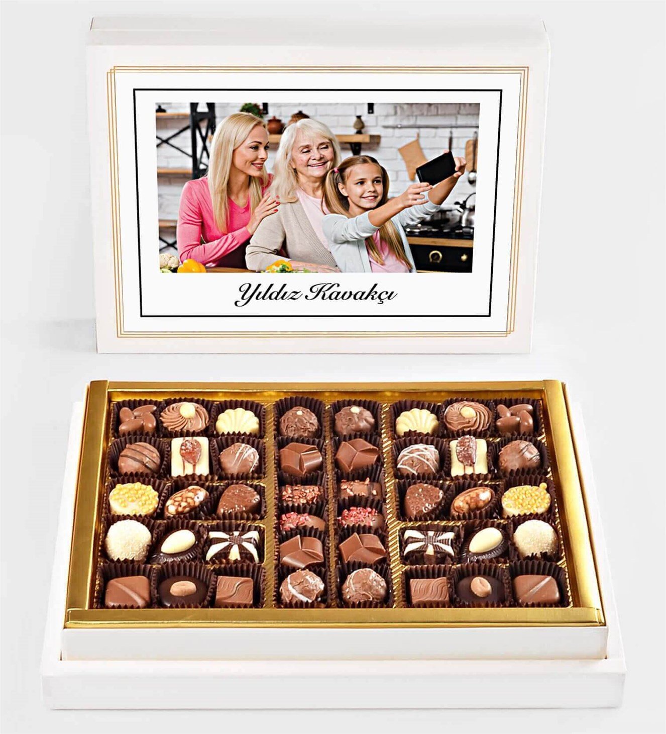 Anneler Gününe Özel İsimli ve Fotoğraflı Spesiyal Çikolata 42'li